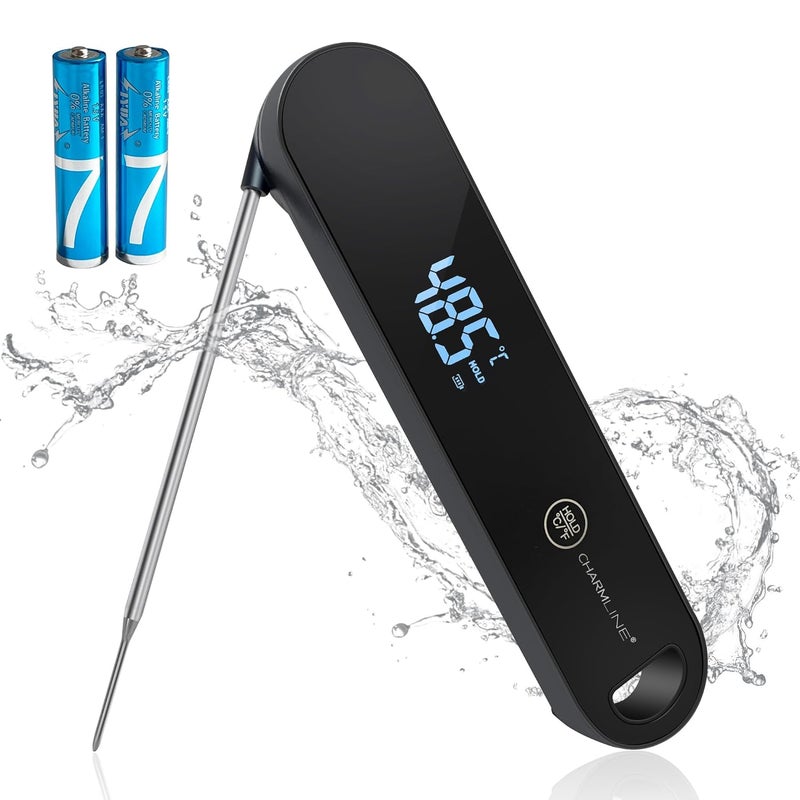 Charmline Professional Meat Thermometer Digital, High-Precision Kitchen Thermometer, 0.5s Instant Read, ±0.3°C Accuracy, Food Thermometers for Meat, Baking and Grilling, 180° Auto-Rotating Display - Image 1